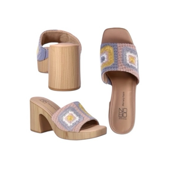 No Boundaries Shoes - Crochet Bohemian Mid-Heel Sandals